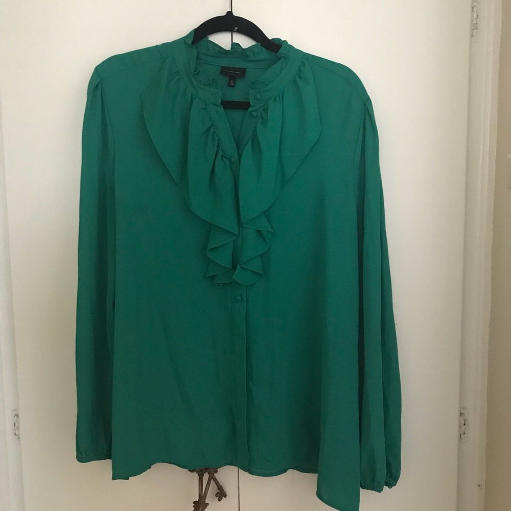 Who What Wear Ruffle Button down blouse